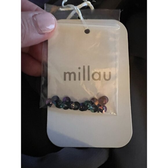 NEW Vintage Y2K Millau gray fringe sequin flowy tank mini dress M mobwife glam - Picture 6 of 12